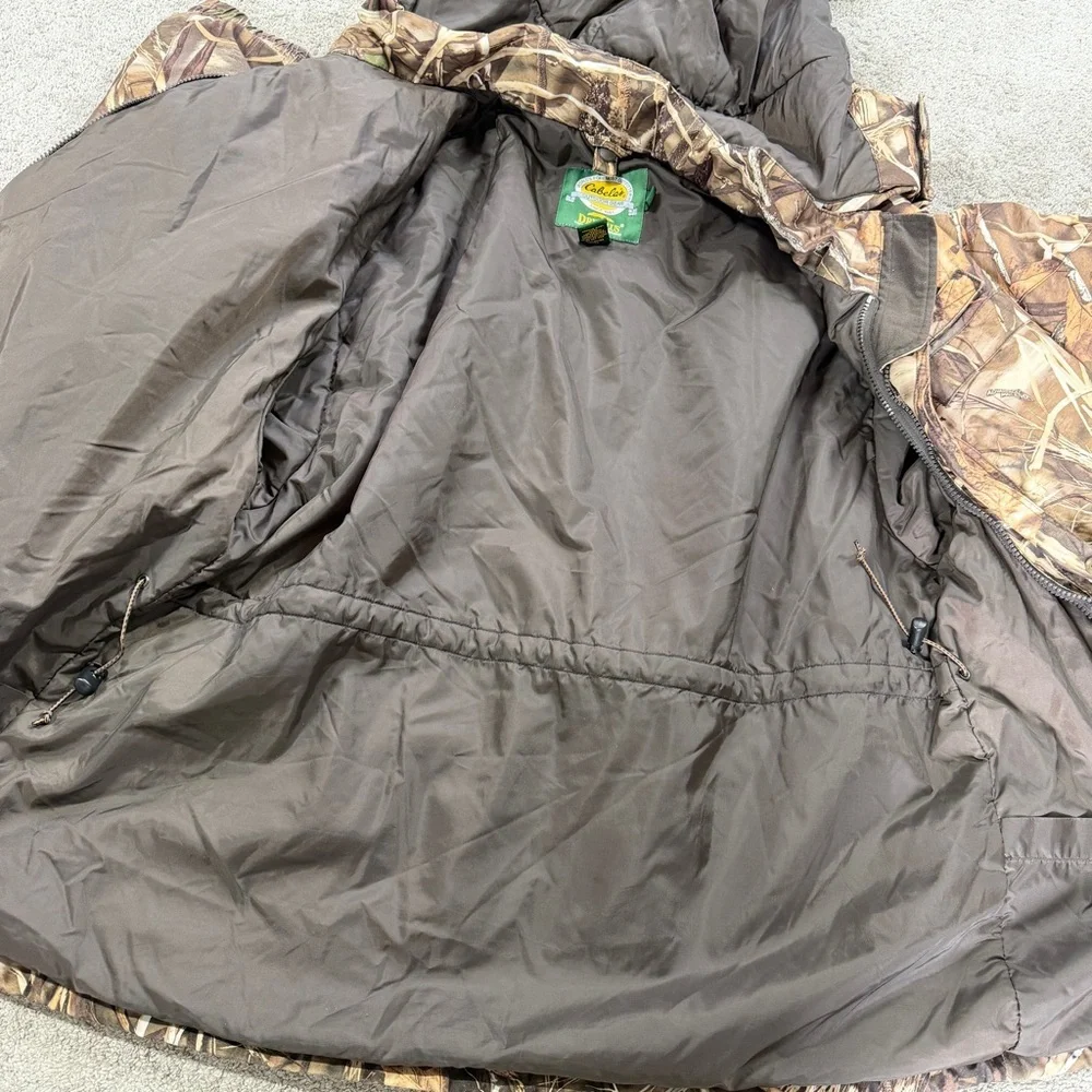 Cabela’s Men’s Dry-Plus Camouflage Full Zip Jacket Hunting Shooting Outdoor L